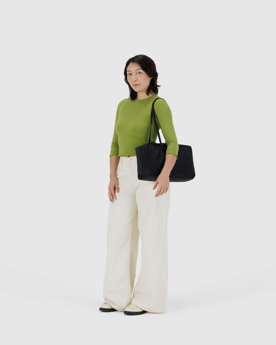 Medium Nylon Bowler Bag - Black - Essential Market Ready