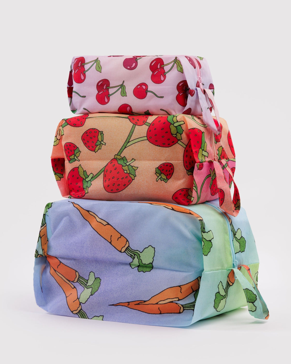 3D Zip Set - Carrots & Berries - Pocket Utility Trio
