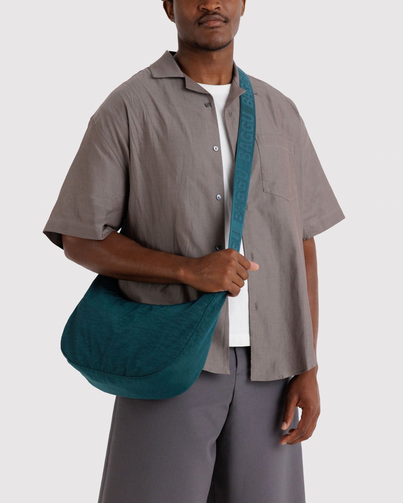 Medium Nylon Crescent Bag
