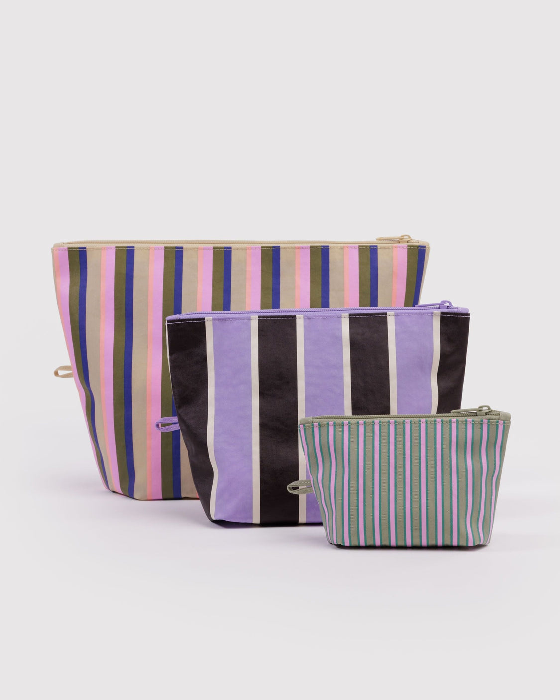 Go Pouch Set - Candy Shop Stripes - Essential Packing Organizer