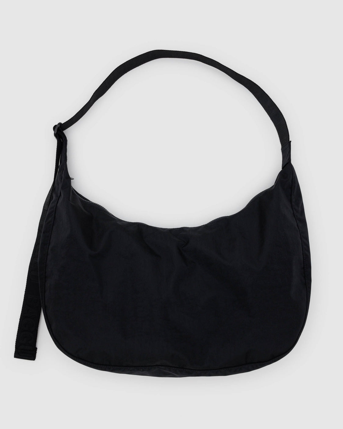 Large Nylon Crescent Bag - Black - Bright Everyday Bag