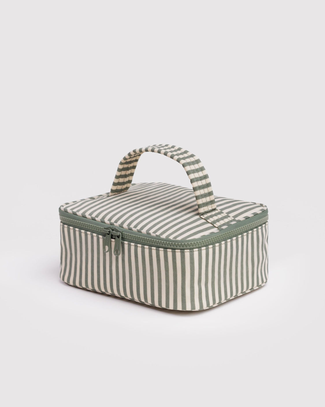 Small Cosmetic Case - Sage Stripe - Carry Desk Pack