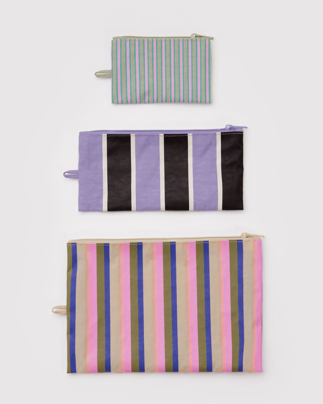 Flat Pouch Set - Candy Shop Stripes - Simple Trio