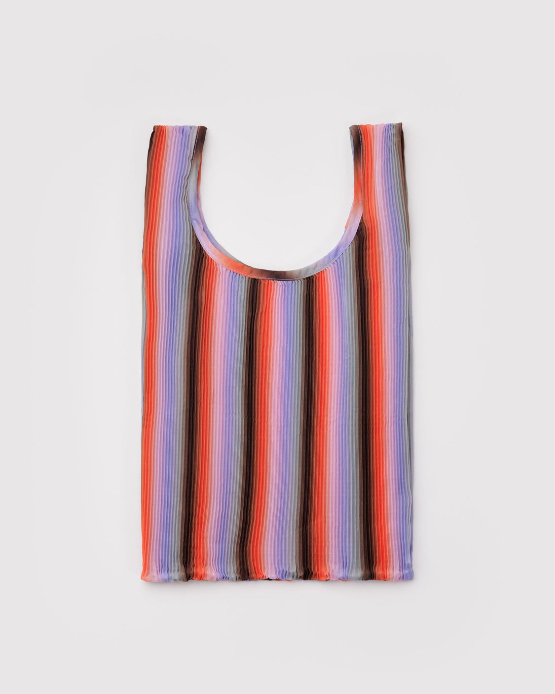 Pleated Baggu - Gradient Stripe Poppy & Lilac - Simple Foldaway Run