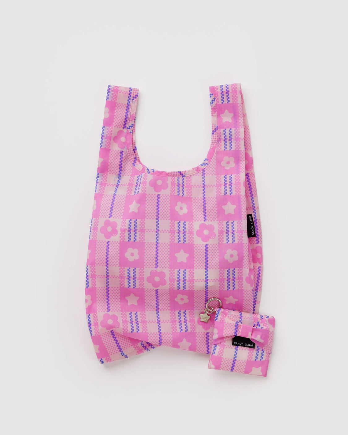 Baby Bow Baggu - Market Plaid Pink - Active Travel Pack