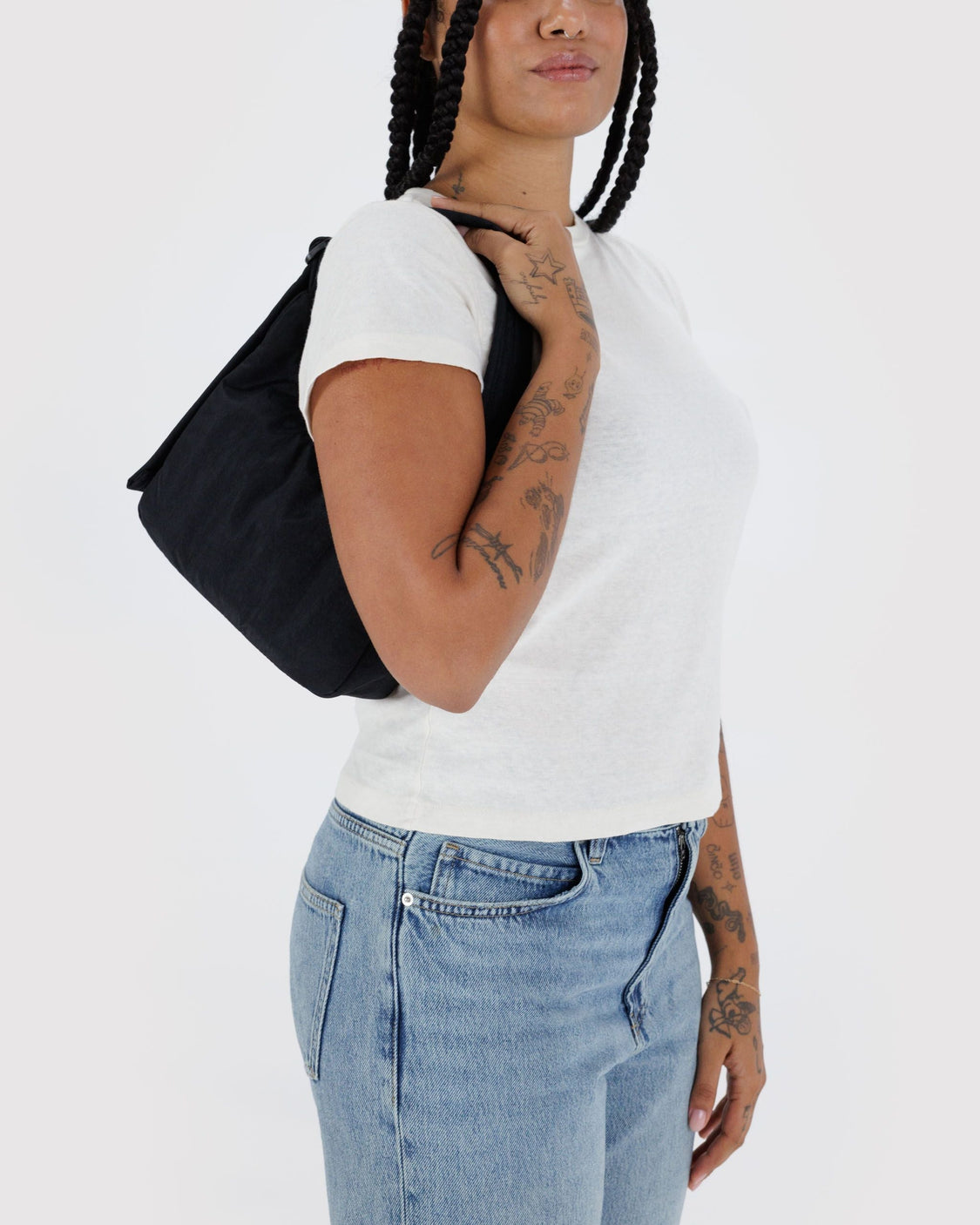Mini Nylon Shoulder Bag - Black Key Leash - Lite Utility Ready